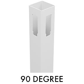 Hamptons Full Privacy Post 90 Degree 127mm x 127mm x 2500L