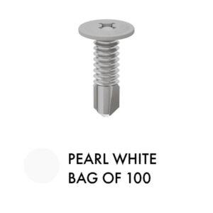 Slat Self Drilling Tek Screws 100 pcs White 10g x 16mm