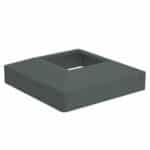 Flat Top Two Part Domical Cover Black 50mm x 50mm