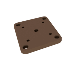 Slat Alu Post Base Plate Set Terrain 65mm x 65mm