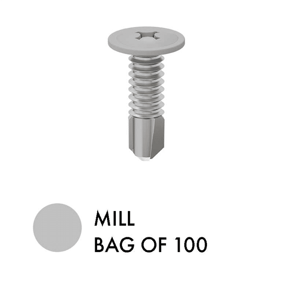 Slat Self Drilling Tek Screws 100 pcs Mill 10g x 16mm