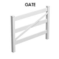 Hamptons 3 Rail Profile Gate 1800W x 1300H