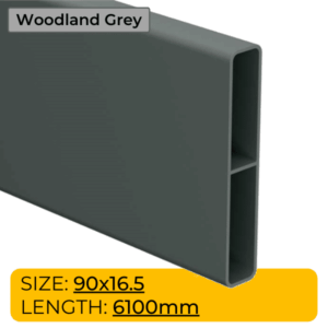 Slat With Centre Web Grey 90mm x 16.5mm x 6100L