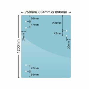 Glass Master Range Gate Panel 8mm x 750mm x 1200mm