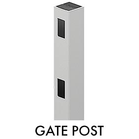 Hamptons Semi Privacy 1 Way Gate Post  102mm x 102mm x 1900L