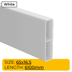 Slat With Centre Web White 65mm x 16.5mm x 6100L