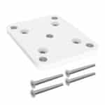 Flat Top Post Base Plate Set White 65mm x 65mm