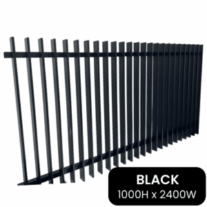 Blade Garden Panel Inc Cap Black 1000mmH x 2400mmW
