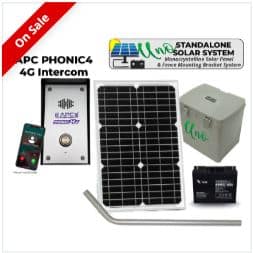 Complete Standalone Solar Powered Off-Grid Access Control Solution with APC PHONIC4