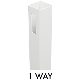 Hamptons Full Privacy Post 1 Way 127mm x 127mm x 2500L