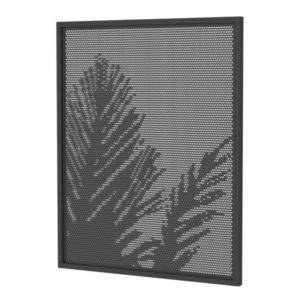 Perforated Gate - PALM MOTIF - 975x1200mm - BLACK
