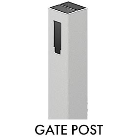 Hamptons Full Privacy Gate Post 1 Way 127mm x 127mm x 2500L