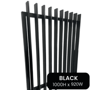 Blade Gate w/ Cap Black 920mmW x 1000mmH