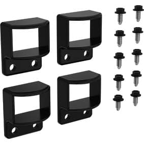 Flat Top Horiz Brackets – 4 pcs Black