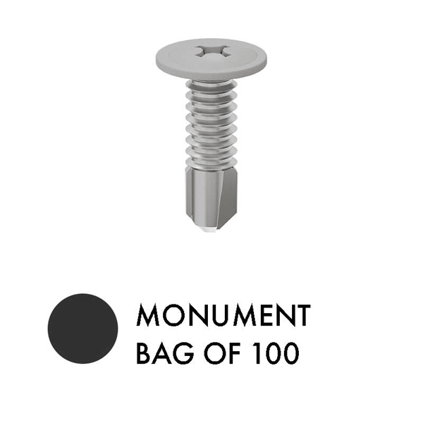 Slat Self Drilling Tek Screws 100 pcs Monument 10g x 16mm