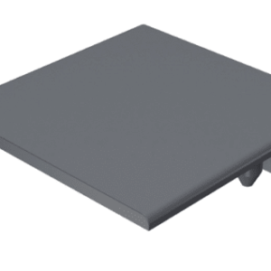 Slat Quickscreen Gate Flat Top Cap Extruded Alumi Basalt 50mm x 50mm