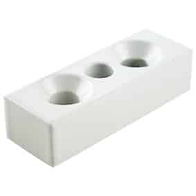 Slat Centre Support Rail Top / Bottom Plate White