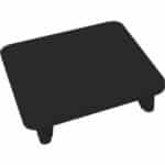 Flat Top Post Top Plate Black 65mm x 65mm
