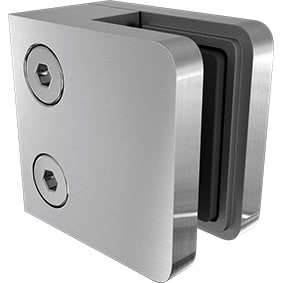SLIMLINE CLAMP SET - 2PCS - SQUARE front, FLAT back