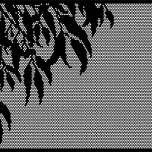 Perforated Panel - DIY Kit - GUM LEAVES- 2000mmW x 1185mmH - Black
