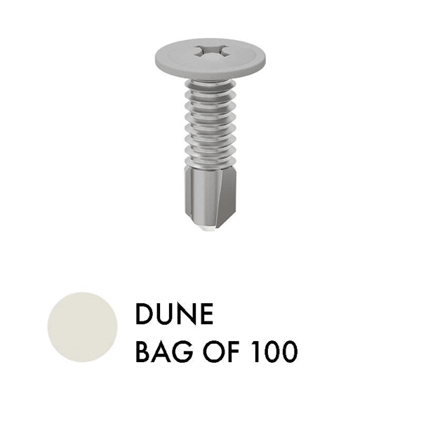 Slat Self Drilling Tek Screws 100 pcs Dune 10g x 16mm