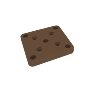 Slat Alu Post Base Plate Set Terrain 50mm x 50mm