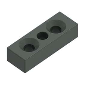 Slat Centre Support Rail Top / Bottom Plate Grey