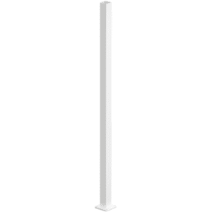 Flat Top Base Plated Post White 50mm x 50mm x 1300L