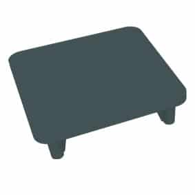 Slat Alu Post Flat Top Plate Grey 50mm x 50mm