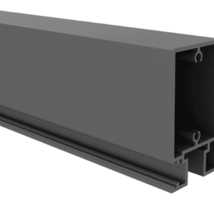 Slat Quickscreen Horiz Gate Rail Basalt 65mm x 50mm x 4800L