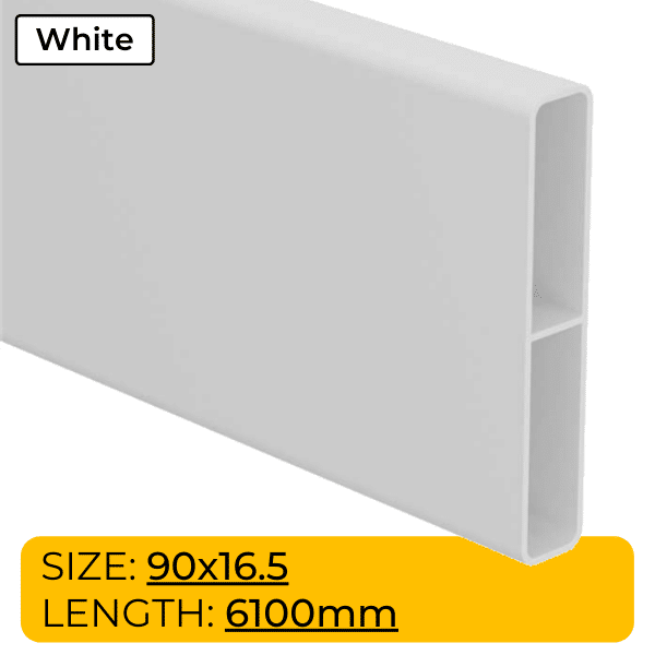 Slat With Centre Web White 90mm x 16.5mm x 6100L