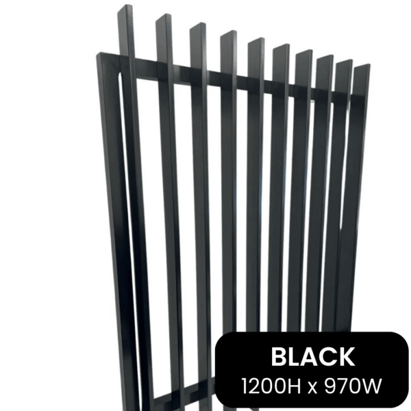 Blade Gate w/ Cap Black 920mmW x 1200mmH