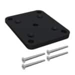 Flat Top Post Base Plate Set Black 65mm x 65mm
