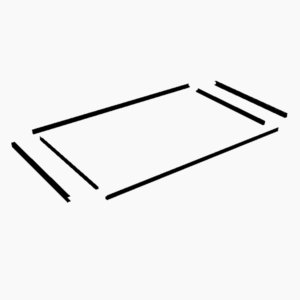 Frame Kit for Perforated Panel - 2000W x 1200H-BLACK