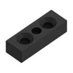 Slat Centre Support Rail Top / Bottom Plate Black